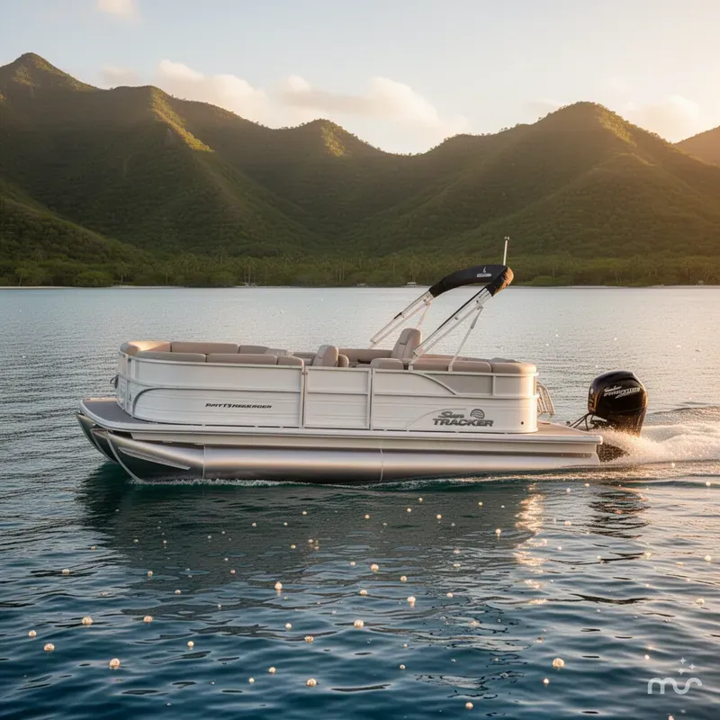 Slide: The Image of Sun Tracker Party Barge 20 DLX 2026 - 4
