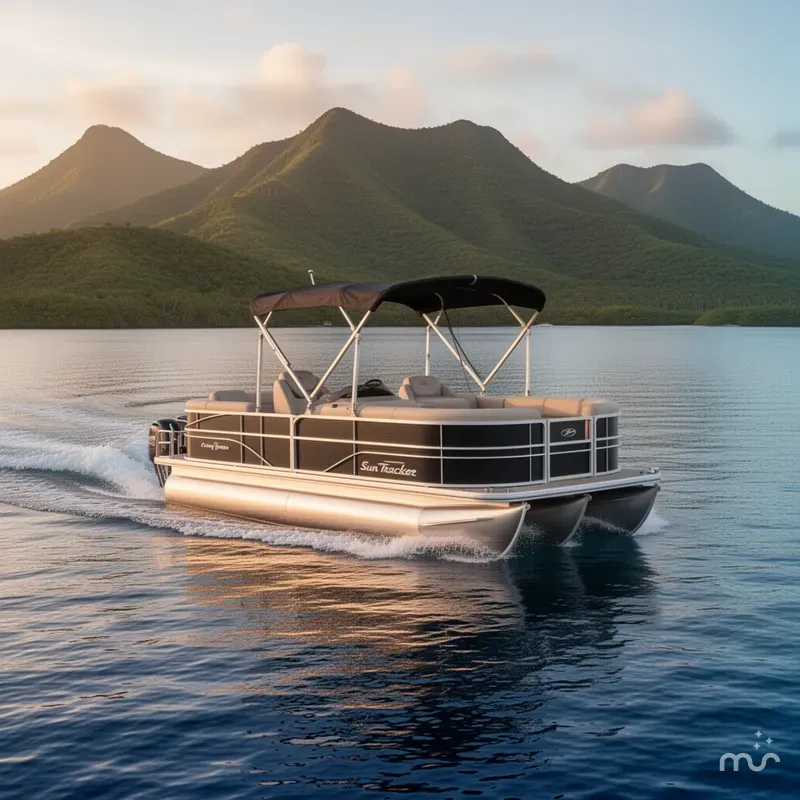 Slide: The Image of Sun Tracker Party Barge 20 DLX 2026 - 4