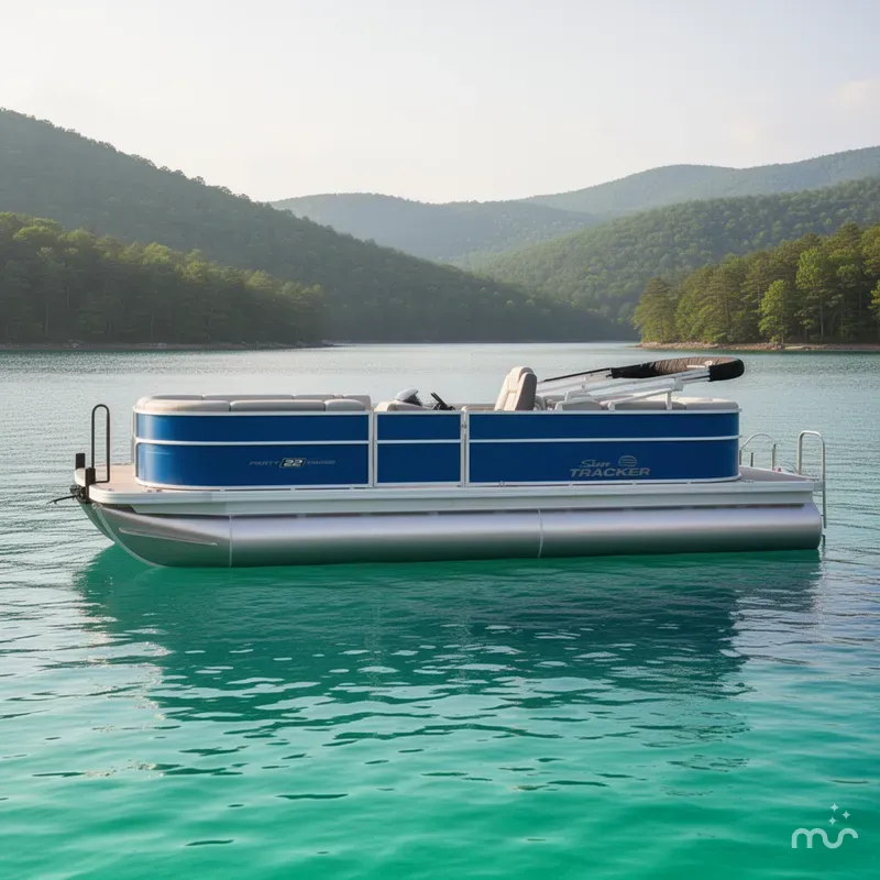 Slide: The Image of Sun Tracker Party Barge 22 DLX 2026 - 2