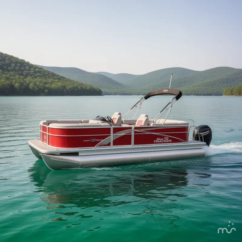 Slide: The Image of Sun Tracker Party Barge 22 DLX 2026 - 4
