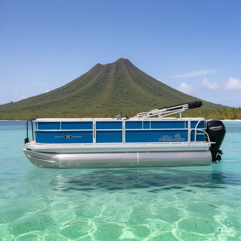 Slide: The Image of Sun Tracker Party Barge 18 DLX 2026 - 2