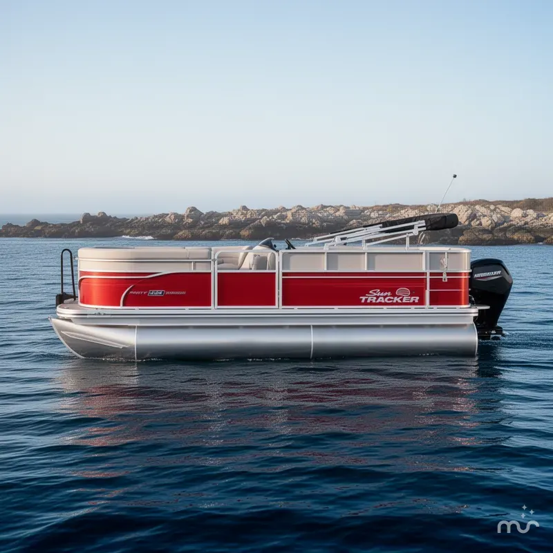Slide: The Image of Sun Tracker Party Barge 18 DLX 2026 - 2