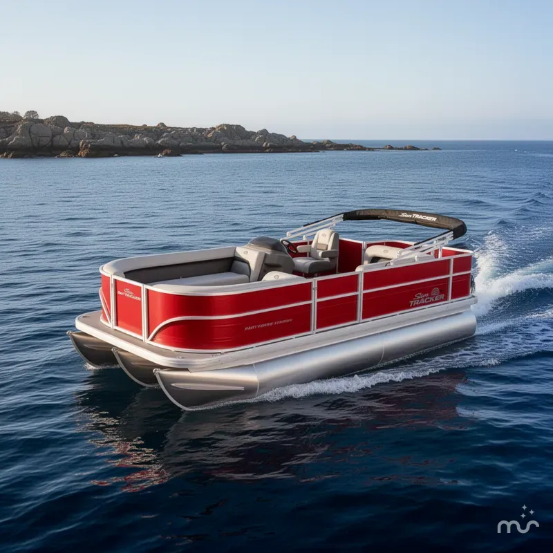 Slide: The Image of Sun Tracker Party Barge 18 DLX 2026 - 4
