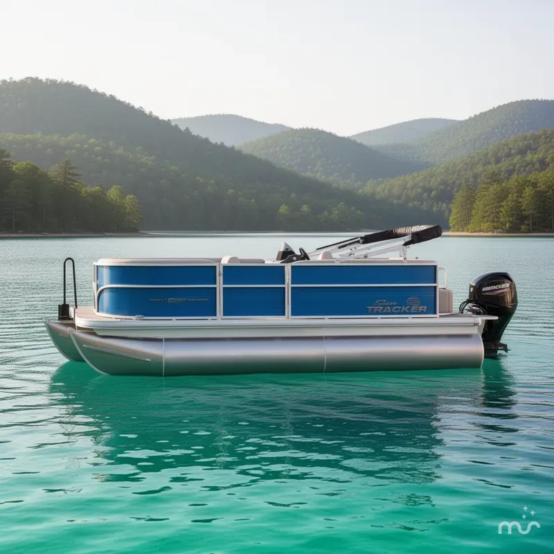 Slide: The Image of Sun Tracker Party Barge 16 DLX 2026 - 2