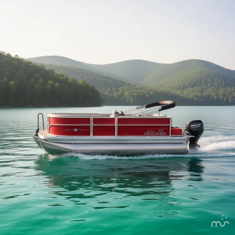 Slide: The Image of Sun Tracker Party Barge 16 DLX 2026 - 4