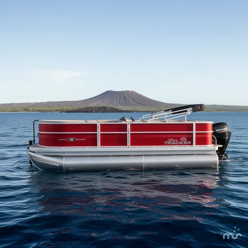Slide: The Image of Sun Tracker Party Barge 18 DLX 2026 - 2
