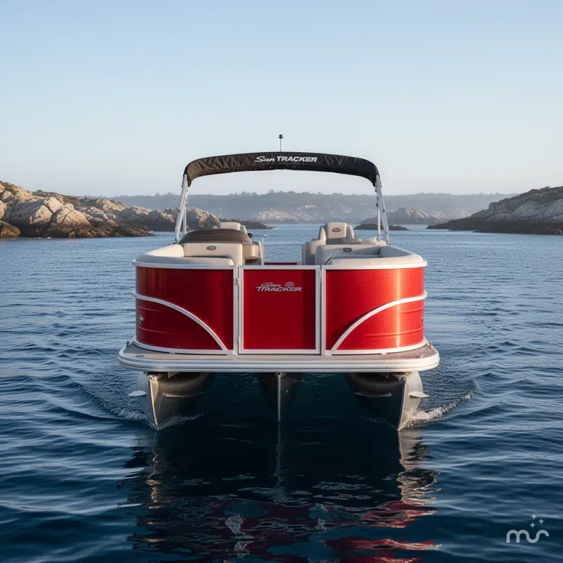 Slide: The Image of Sun Tracker Party Barge 18 DLX 2026 - 1