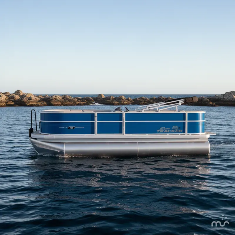 Slide: The Image of Sun Tracker Party Barge 18 DLX 2026 - 2