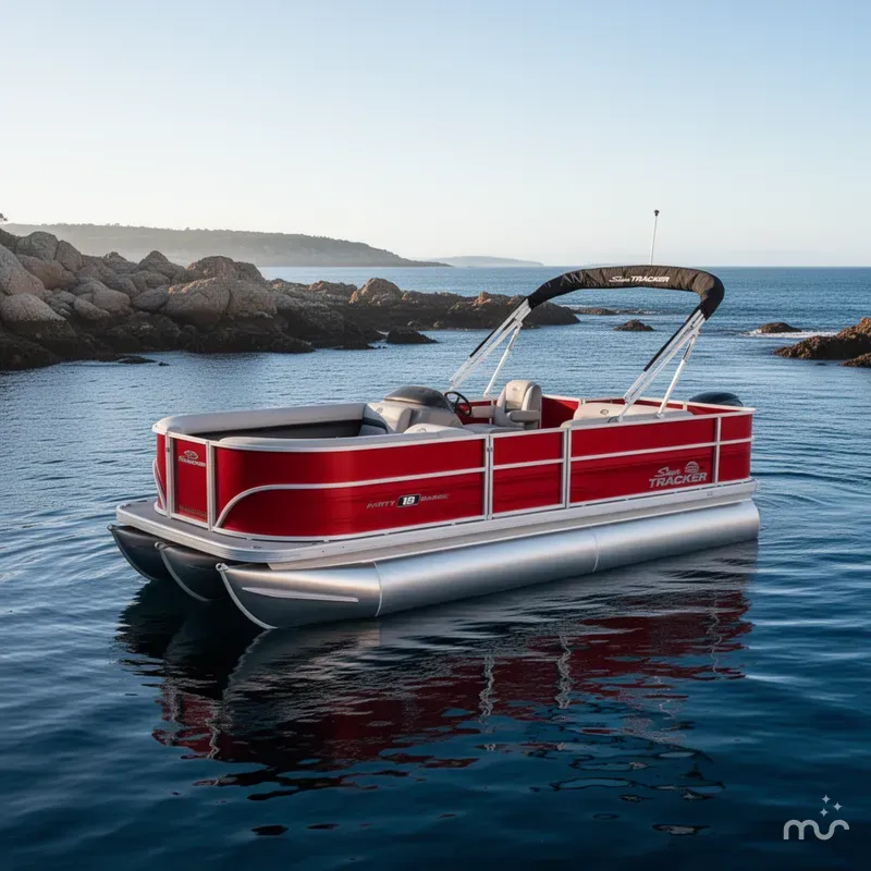 Slide: The Image of Sun Tracker Party Barge 18 DLX 2026 - 4