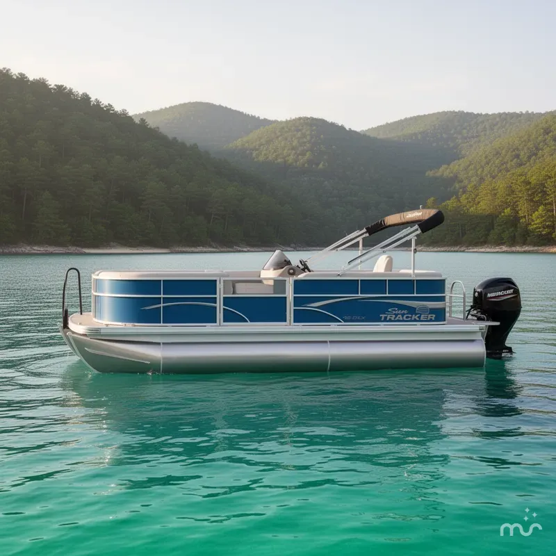 Slide: The Image of Sun Tracker Party Barge 16 DLX 2026 - 2