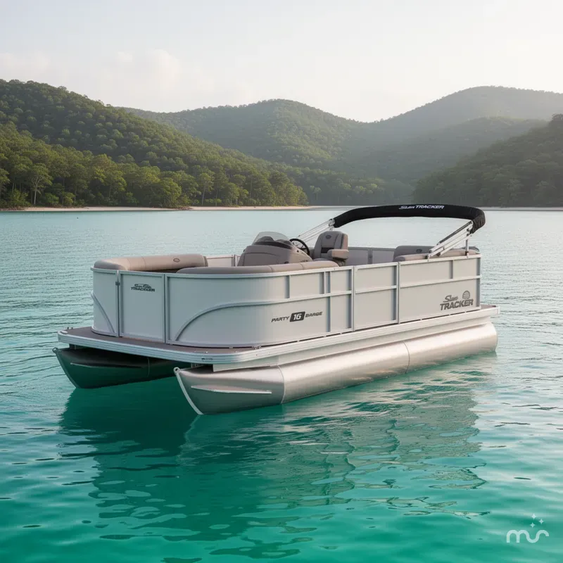 Slide: The Image of Sun Tracker Party Barge 16 DLX 2026 - 3