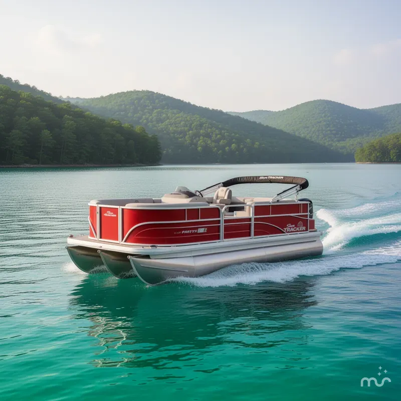 Slide: The Image of Sun Tracker Party Barge 16 DLX 2026 - 4