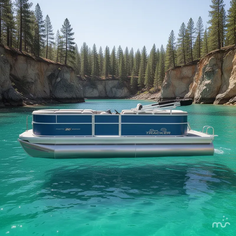Slide: The Image of Sun Tracker Party Barge 20 DLX 2026 - 2