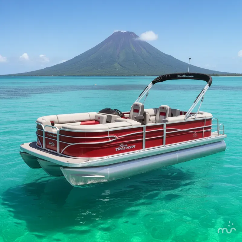 Slide: The Image of Sun Tracker Party Barge 22 DLX 2026 - 2