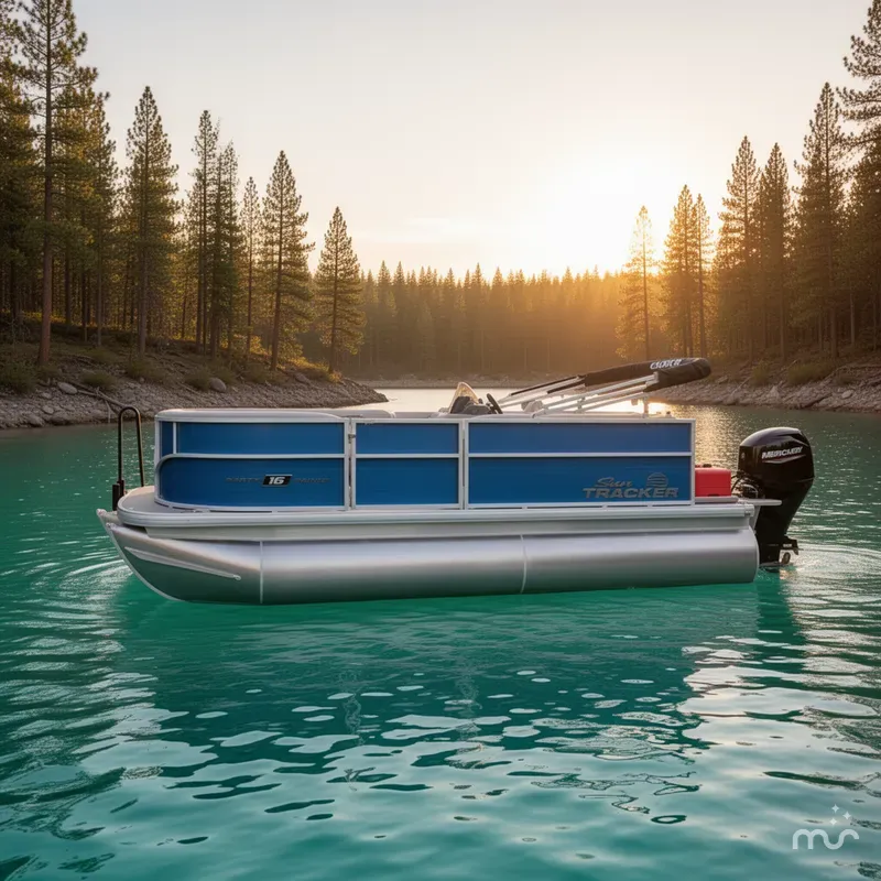 Slide: The Image of Sun Tracker Party Barge 16 DLX 2026 - 2