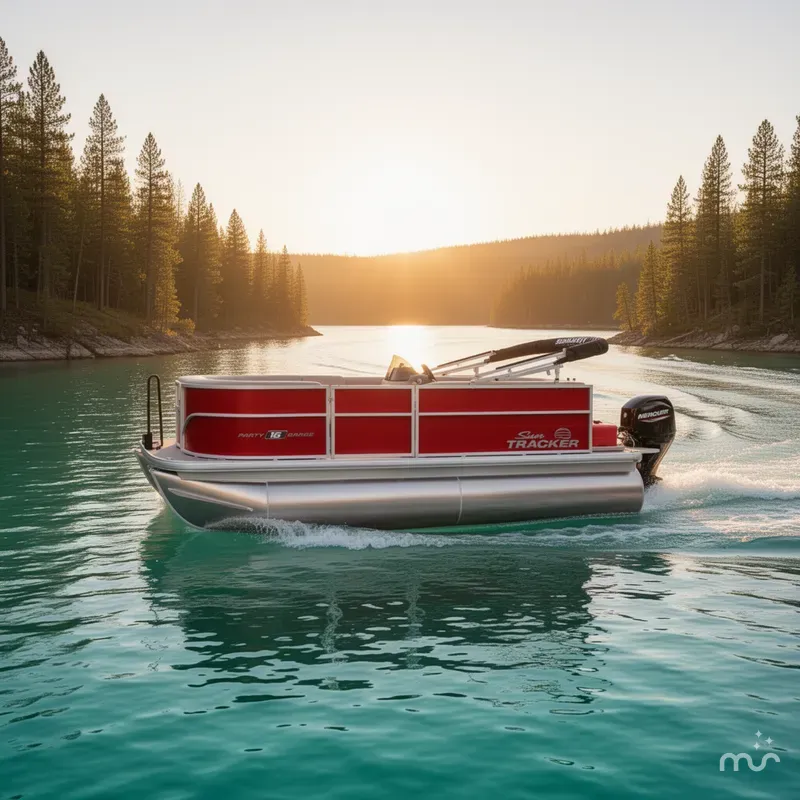 Slide: The Image of Sun Tracker Party Barge 16 DLX 2026 - 4