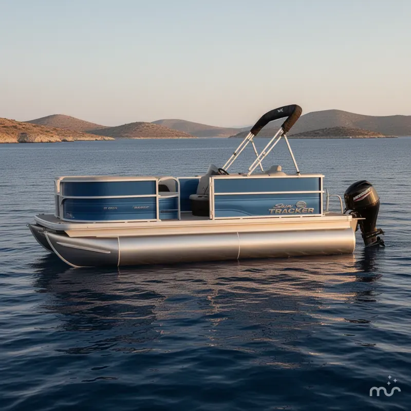 Slide: The Image of Sun Tracker Party Barge 16 DLX 2026 - 2