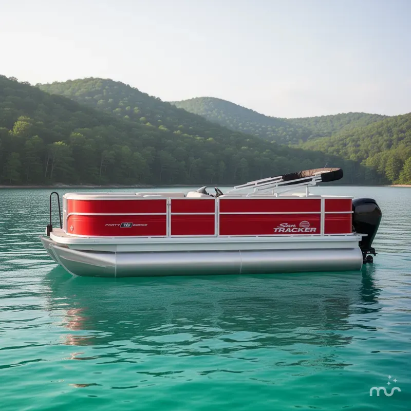 Slide: The Image of Sun Tracker Party Barge 18 DLX 2026 - 2