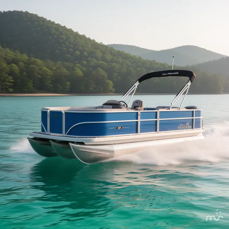 Slide: The Image of Sun Tracker Party Barge 18 DLX 2026 - 4