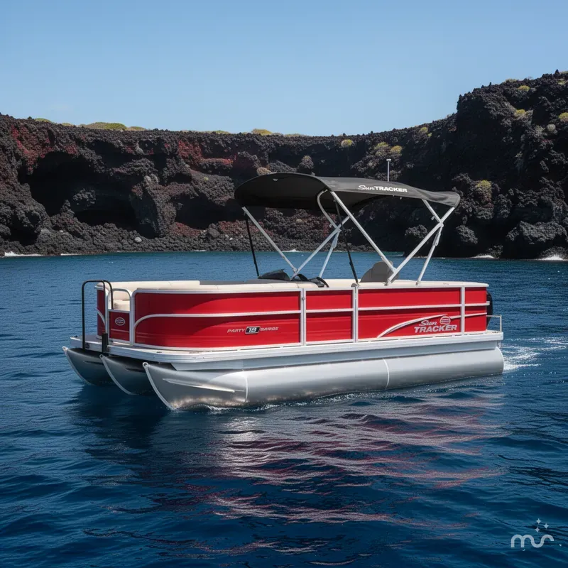 Slide: The Image of Sun Tracker Party Barge 18 DLX 2026 - 2