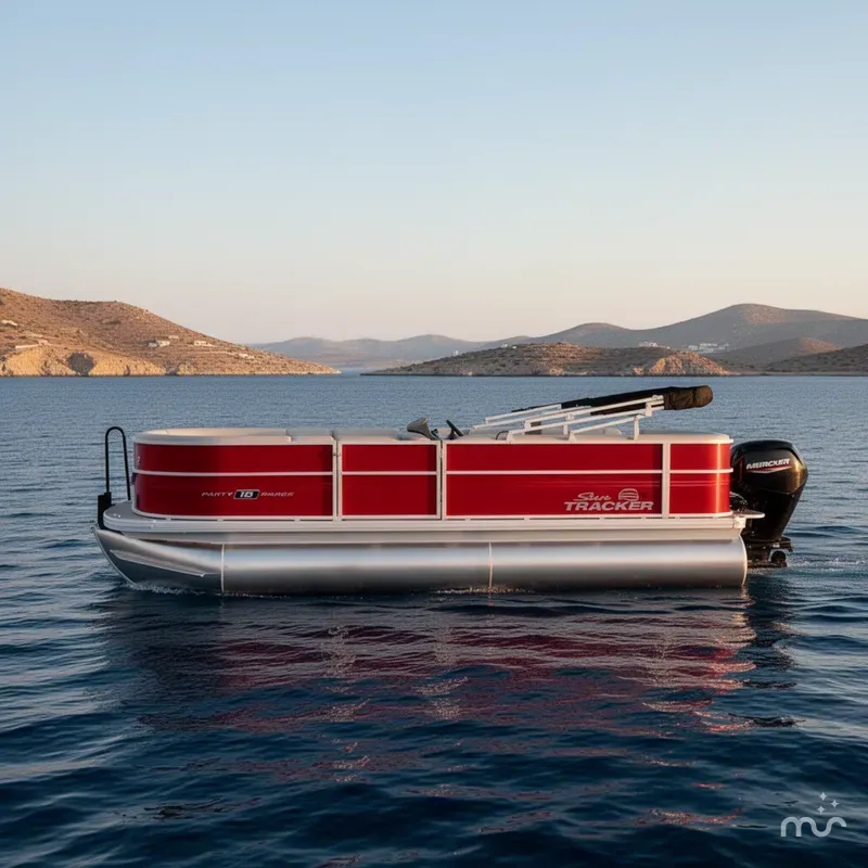 Slide: The Image of Sun Tracker Party Barge 18 DLX 2026 - 2