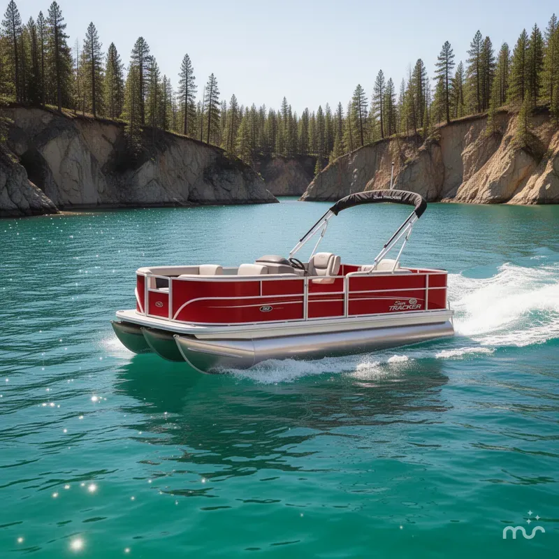 Slide: The Image of Sun Tracker Party Barge 18 DLX 2026 - 4