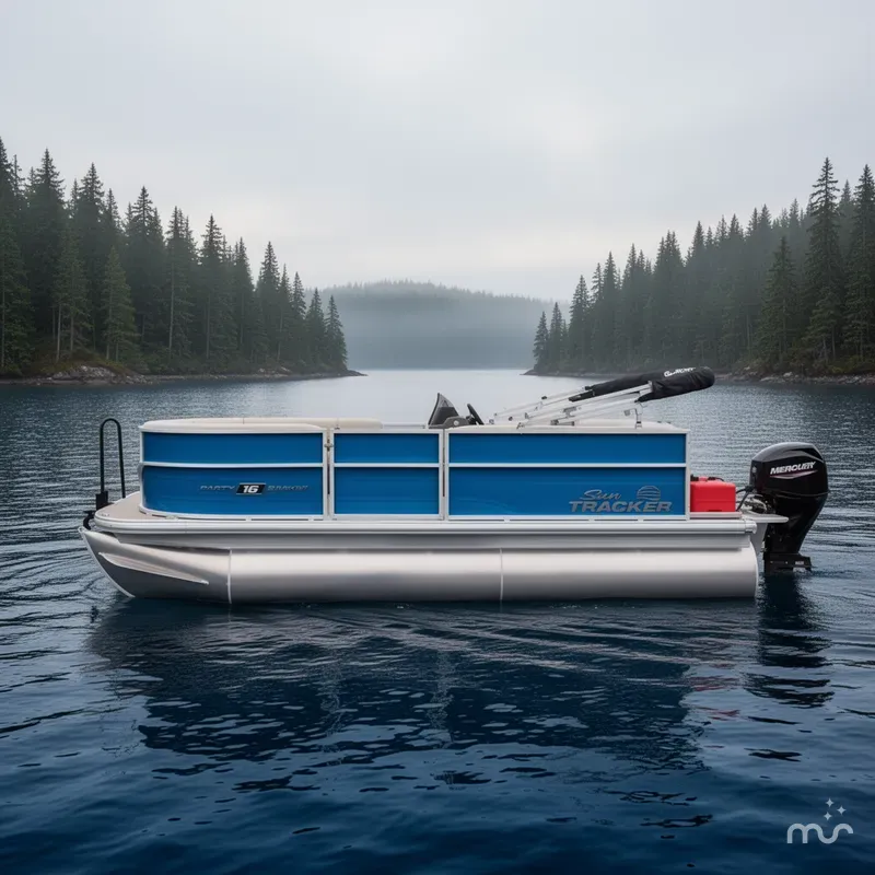 Slide: The Image of Sun Tracker Party Barge 16 DLX 2026 - 2