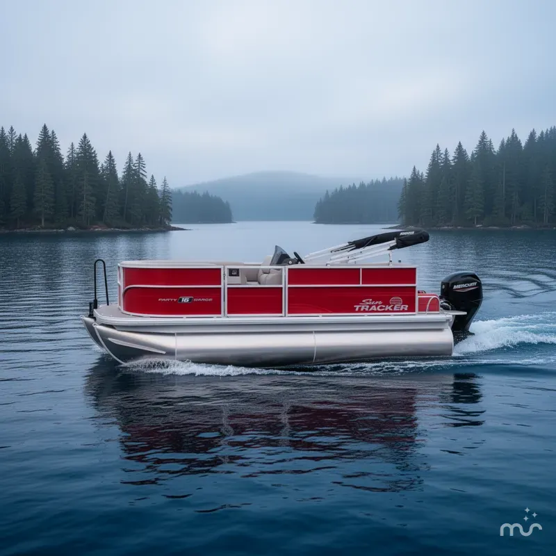 Slide: The Image of Sun Tracker Party Barge 16 DLX 2026 - 4