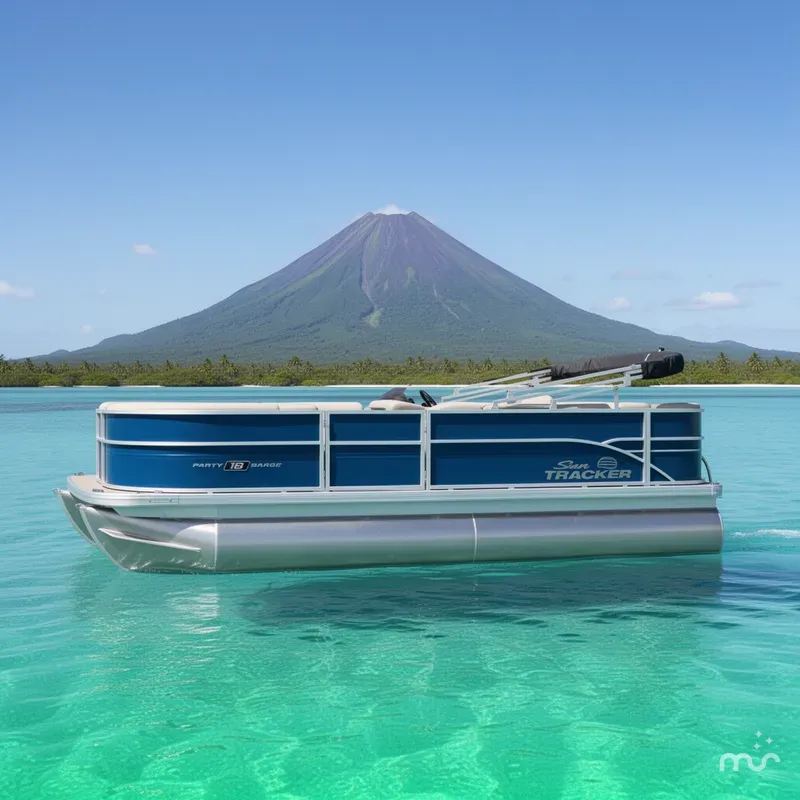 Slide: The Image of Sun Tracker Party Barge 18 DLX 2026 - 2