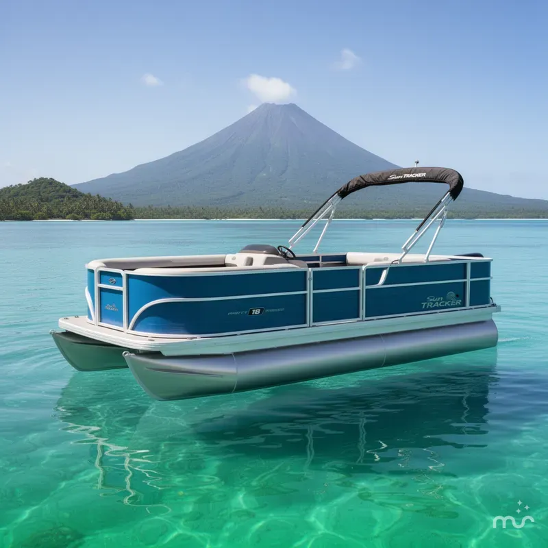 Slide: The Image of Sun Tracker Party Barge 18 DLX 2026 - 4