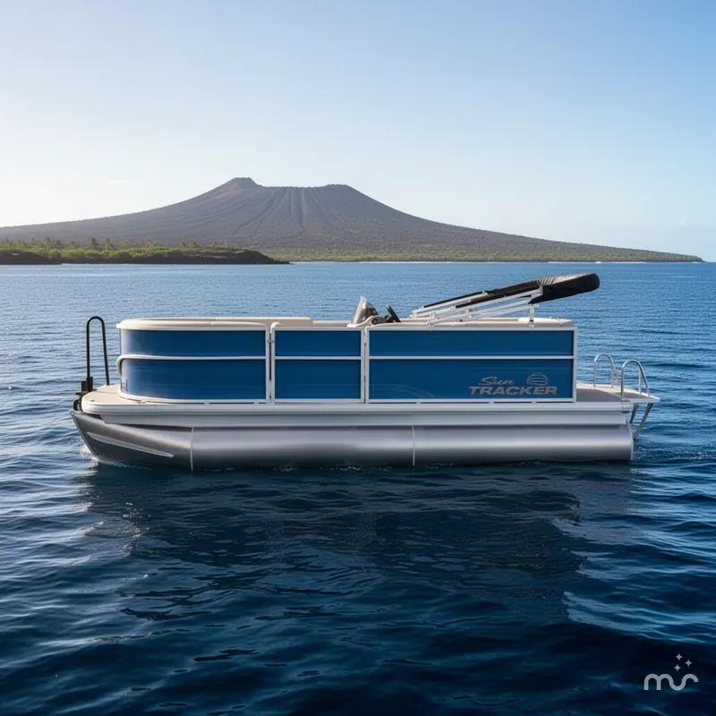 Slide: The Image of Sun Tracker Party Barge 16 DLX 2026 - 2