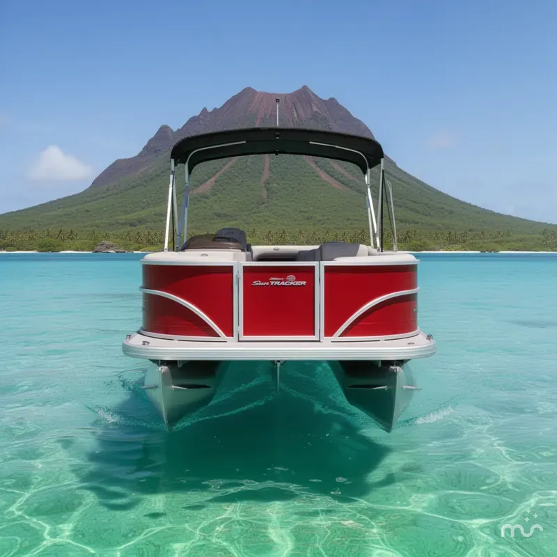 Slide: The Image of Sun Tracker Party Barge 18 DLX 2026 - 1