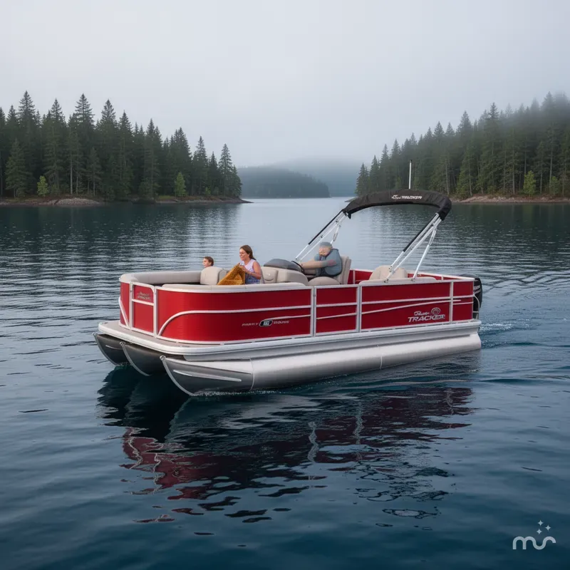 Slide: The Image of Sun Tracker Party Barge 18 DLX 2026 - 2