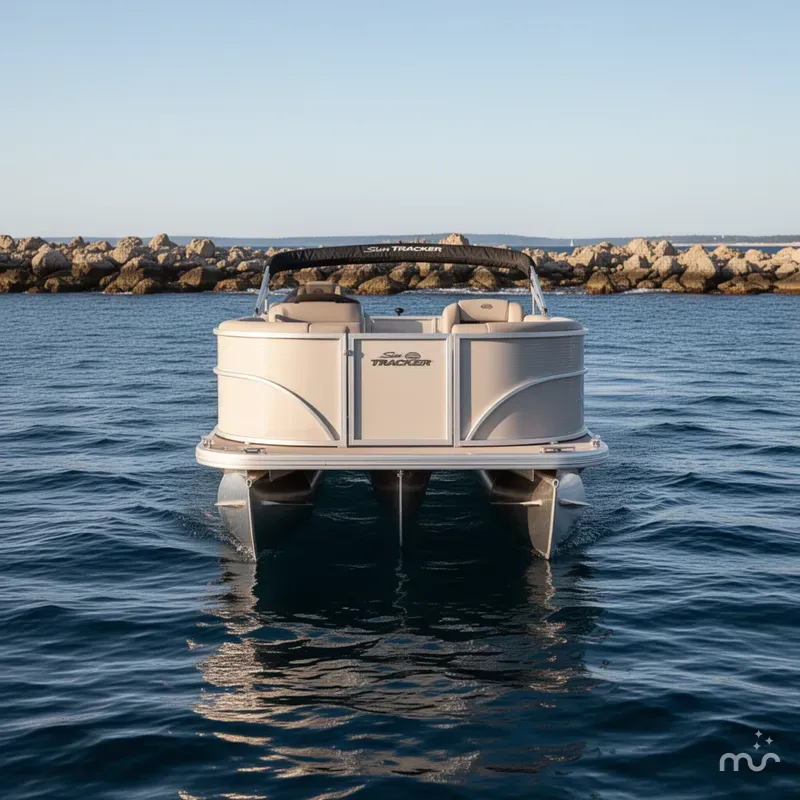 Slide: The Image of Sun Tracker Party Barge 16 DLX 2026 - 1