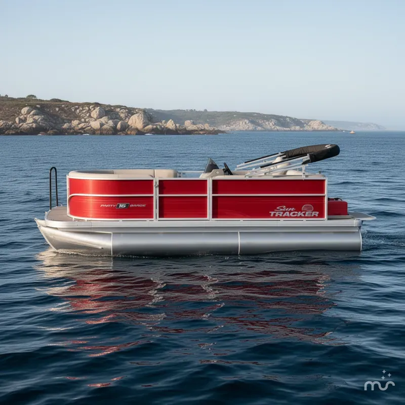 Slide: The Image of Sun Tracker Party Barge 16 DLX 2026 - 2