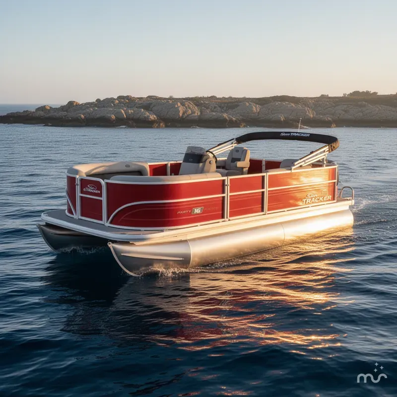 Slide: The Image of Sun Tracker Party Barge 16 DLX 2026 - 4