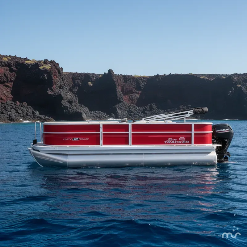 Slide: The Image of Sun Tracker Party Barge 18 DLX 2026 - 2