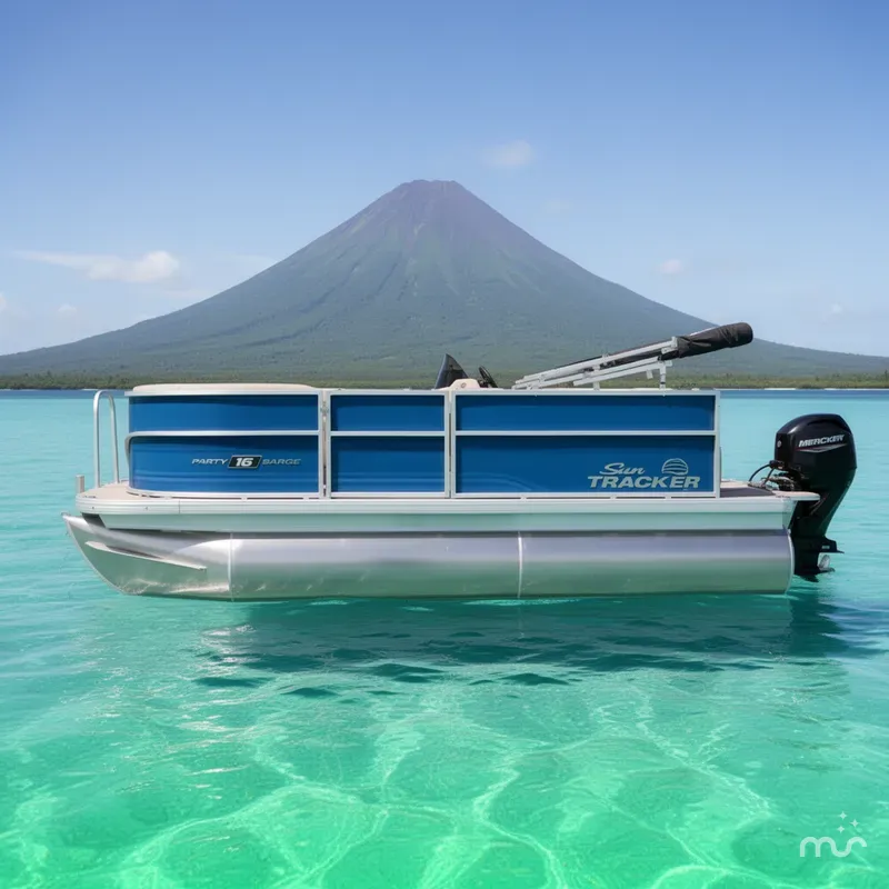Slide: The Image of Sun Tracker Party Barge 16 DLX 2026 - 2