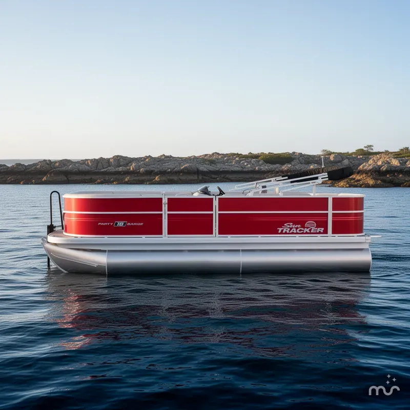 Slide: The Image of Sun Tracker Party Barge 18 DLX 2026 - 2