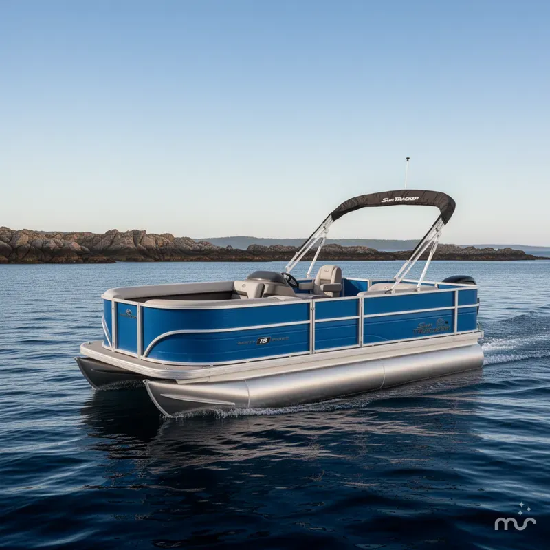 Slide: The Image of Sun Tracker Party Barge 18 DLX 2026 - 4