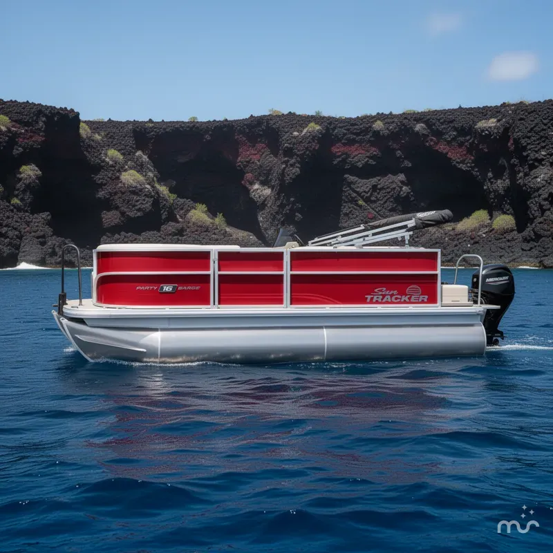 Slide: The Image of Sun Tracker Party Barge 16 DLX 2026 - 2