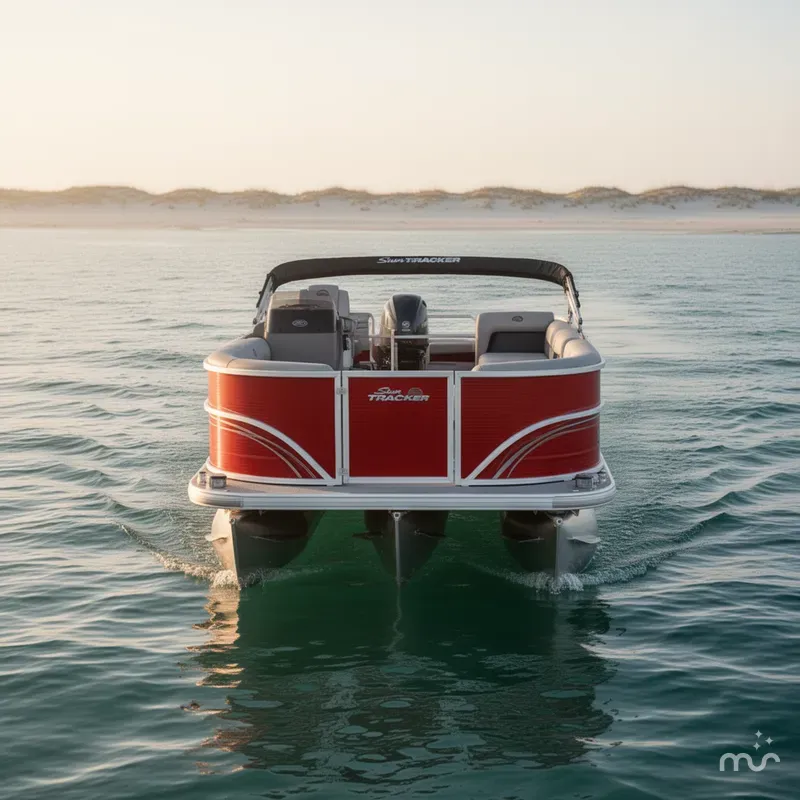 Slide: The Image of Sun Tracker Party Barge 16 DLX 2026 - 1