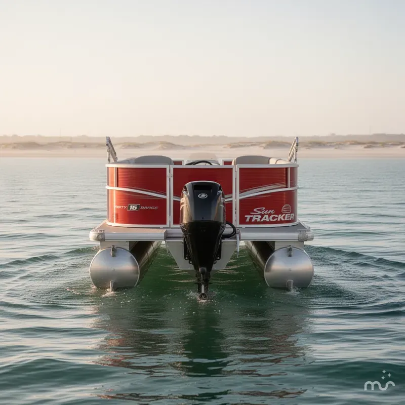 Slide: The Image of Sun Tracker Party Barge 16 DLX 2026 - 3