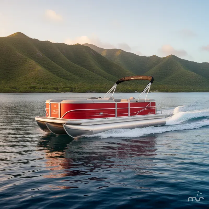 Slide: The Image of Sun Tracker Party Barge 20 DLX 2026 - 4