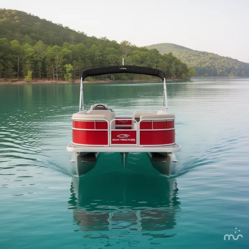 Slide: The Image of Sun Tracker Party Barge 18 DLX 2026 - 1