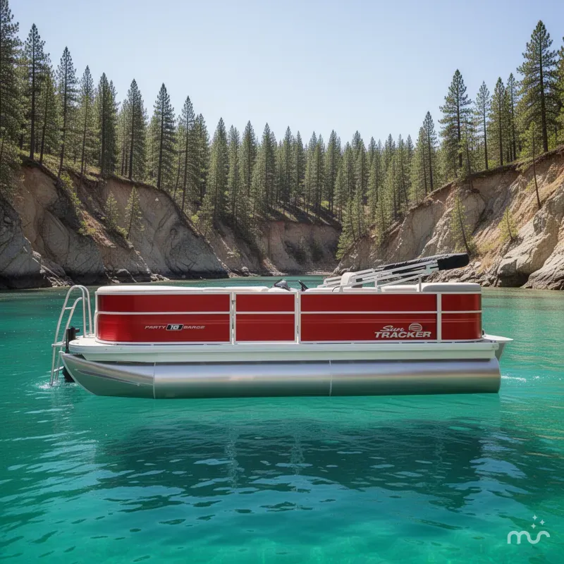 Slide: The Image of Sun Tracker Party Barge 18 DLX 2026 - 2