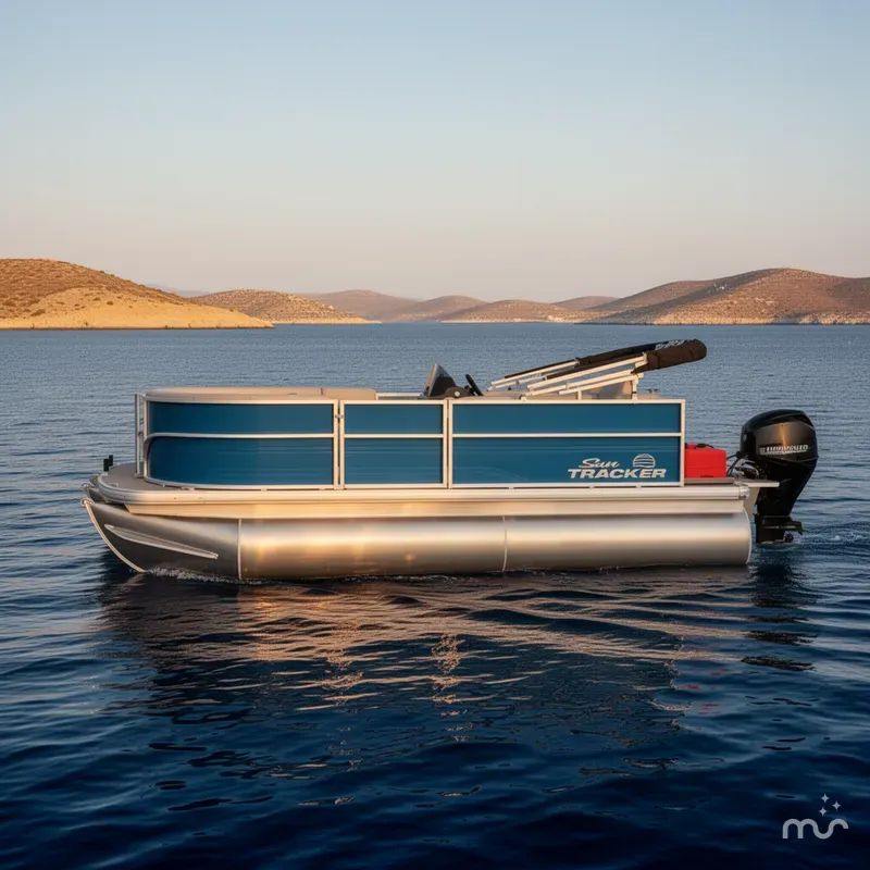 Slide: The Image of Sun Tracker Party Barge 16 DLX 2026 - 2