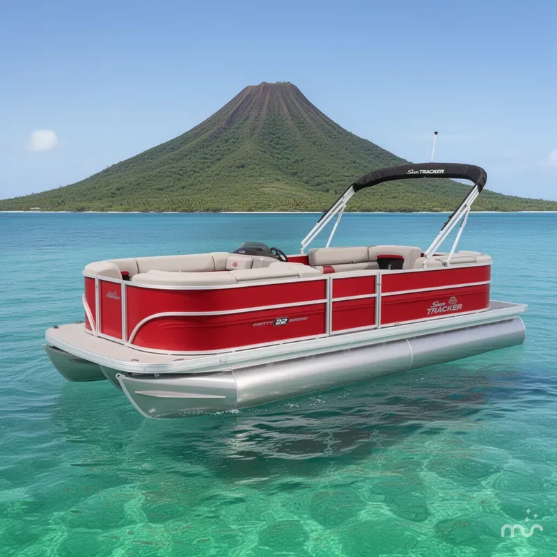 Slide: The Image of Sun Tracker Party Barge 22 DLX 2026 - 2
