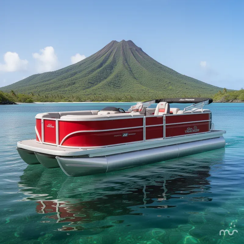 Slide: The Image of Sun Tracker Party Barge 22 DLX 2026 - 4