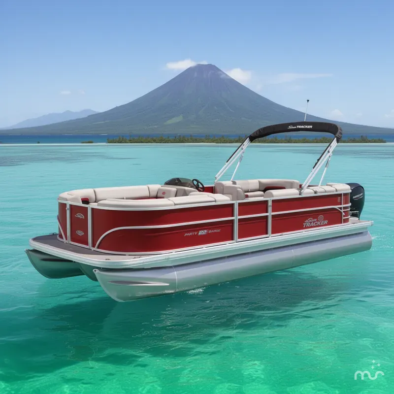 Slide: The Image of Sun Tracker Party Barge 22 DLX 2026 - 2